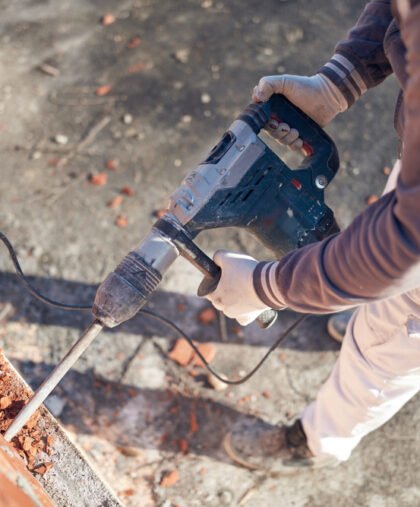 Real,Construction,Worker,Working,On,A,House,Renovation,-,Authentic